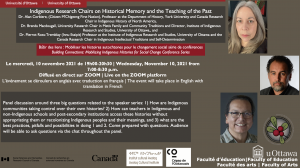 Indigenous Research Chairs on Historical Memory and the Teaching of the Past